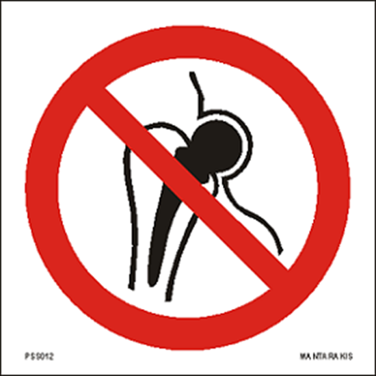 Picture of No access for persons with metallic implants 15 x 15