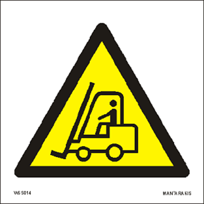 Снимка на Warning Fork lift trucks and other industrial vehicles 15 x 15