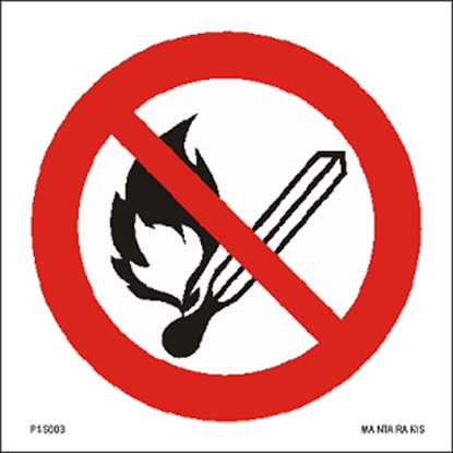 Снимка на No open flame : Fire, open ignition source and smoking prohibited 15 x 15