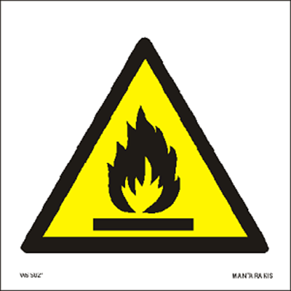 Εικόνα της Warning Flammable material 15 x 15
