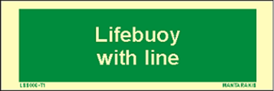 Снимка на Text Lifebuoy with Line 5 x 15