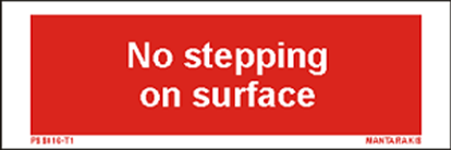 Снимка на Text no stepping on surface 5 x 15