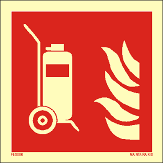 Picture of Wheeled fire extinguisher 15 x 15