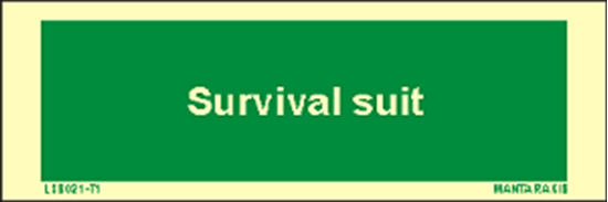 Picture of Text Survival Suit 5 x 15